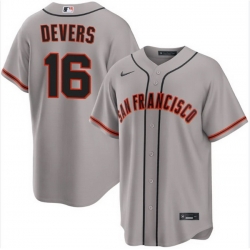 Men San Francisco Giants 16 Rafael Devers Grey Cool Base Stitched Baseball Jersey