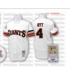 Men San Francisco Giants #26 CHAPMAN Throwback White Stitched Jersey