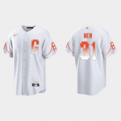 Men San Francisco Giants 31 Robb Nen Men 2021 City Connect White Fan Version Jersey