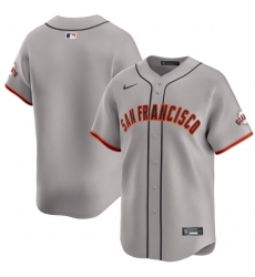 Men San Francisco Giants Blank Grey Away Limited Stitched Baseball Jersey