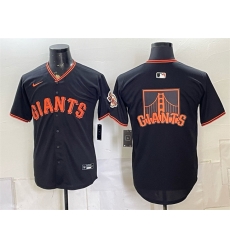Men San Francisco Giants Team Big Logo Black Limited Stitched Baseball Jerseys Men San Francisco Giants Team Big Logo Black Limited Stitched Baseball Jerseys