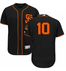 Mens Majestic San Francisco Giants 10 Evan Longoria Black Alternate Flex Base Authentic Collection MLB Jersey