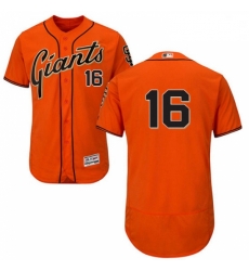 Mens Majestic San Francisco Giants 16 Austin Jackson Orange Alternate Flex Base Authentic Collection MLB Jersey