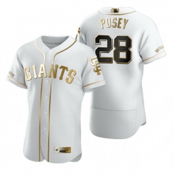 San Francisco Giants 28 Buster Posey White Nike Mens Authentic Golden Edition MLB Jersey