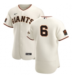 San Francisco Giants 6 Steven Duggar Men Nike Cream Home 2020 Authentic 20 at 24 Patch Player MLB Jersey