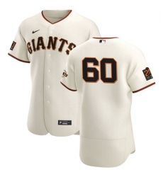 San Francisco Giants 60 Wandy Peralta Men Nike Cream Home 2020 Authentic 20 at 24 Patch Player MLB Jersey