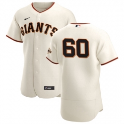 San Francisco Giants 60 Wandy Peralta Men Nike Cream Home 2020 Authentic Player MLB Jersey