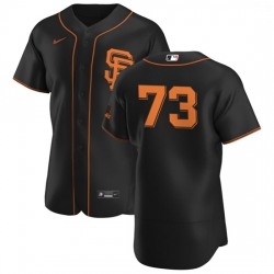 San Francisco Giants 73 Caleb Baragar Men Nike Black Alternate 2020 Authentic Player MLB Jersey