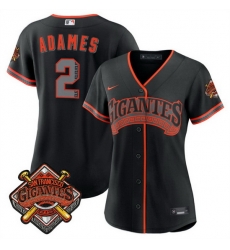 Women San Francisco Giants 2 Willy Adames Black 2026 Alternate Stadium Stitched Baseball Jersey Women San Francisco Giants 2 Willy Adames Black 2026 Alternate Stadium Stitched Baseball Jersey