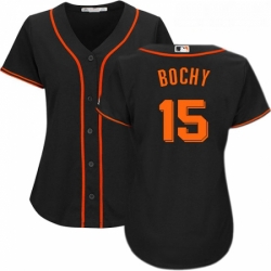 Womens Majestic San Francisco Giants 15 Bruce Bochy Authentic Black Alternate Cool Base MLB Jersey