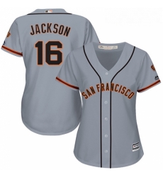 Womens Majestic San Francisco Giants 16 Austin Jackson Authentic Grey Road Cool Base MLB Jersey 