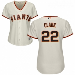 Womens Majestic San Francisco Giants 22 Will Clark Replica Cream Home Cool Base MLB Jersey