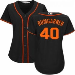 Womens Majestic San Francisco Giants 40 Madison Bumgarner Authentic Black Alternate Cool Base MLB Jersey