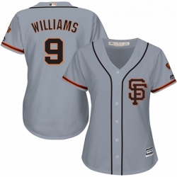 Womens Majestic San Francisco Giants 9 Matt Williams Authentic Grey Road 2 Cool Base MLB Jersey