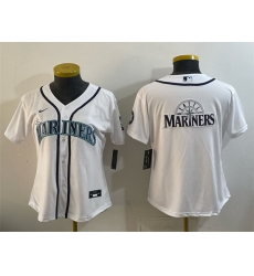 Women Seattle Mariners Team Big Logo White Cool Base Stitched Baseball Jersey Women Seattle Mariners Team Big Logo White Cool Base Stitched Baseball Jersey
