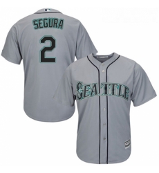 Youth Majestic Seattle Mariners 2 Jean Segura Replica Grey Road Cool Base MLB Jersey