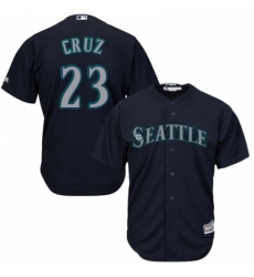 Youth Majestic Seattle Mariners 23 Nelson Cruz Replica Navy Blue Alternate 2 Cool Base MLB Jersey