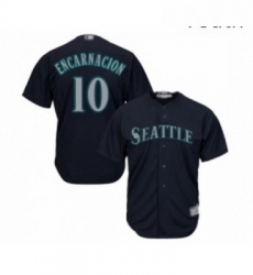 Youth Seattle Mariners 10 Edwin Encarnacion Replica Navy Blue Alternate 2 Cool Base Baseball Jersey 