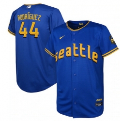 Youth Seattle Mariners 44 Julio Rodriguez Royal 2023 City Connect Stitched Baseball Jersey