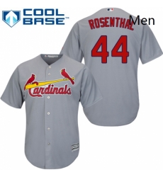 Mens Majestic St Louis Cardinals 44 Trevor Rosenthal Replica Grey Road Cool Base MLB Jersey