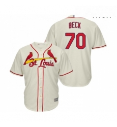 Mens St Louis Cardinals 70 Chris Beck Replica Cream Alternate Cool Base Baseball Jersey 