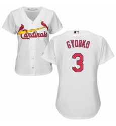 Womens Majestic St Louis Cardinals 3 Jedd Gyorko Replica White Home Cool Base MLB Jersey