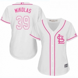 Womens Majestic St Louis Cardinals 39 Miles Mikolas Authentic White Fashion Cool Base MLB Jersey 