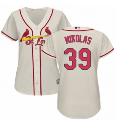 Womens Majestic St Louis Cardinals 39 Miles Mikolas Replica Cream Alternate Cool Base MLB Jersey 