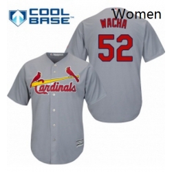 Womens Majestic St Louis Cardinals 52 Michael Wacha Replica Grey Road MLB Jersey