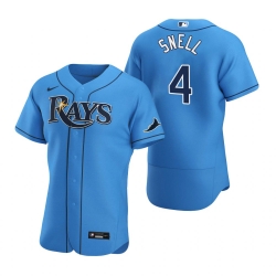 Men Tampa Bay Rays 4 Blake Snell Men Nike Light Blue Alternate 2020 Flex Base Player MLB Jersey