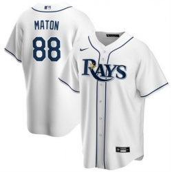 Men Tampa Bay Rays 88 Phil Maton White Cool Base Stitched Baseball Jersey