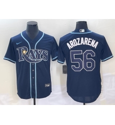 Men's Tampa Bay Rays #56 Randy Arozarena Navy Blue Stitched MLB Cool Base Nike Jersey