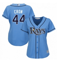 Womens Majestic Tampa Bay Rays 44 C J Cron Replica Light Blue Alternate 2 Cool Base MLB Jersey 