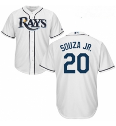 Youth Majestic Tampa Bay Rays 20 Steven Souza Authentic White Home Cool Base MLB Jersey