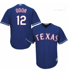 Mens Majestic Texas Rangers 12 Rougned Odor Replica Royal Blue Alternate 2 Cool Base MLB Jersey