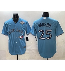 Men Toronto Blue Jays 25 Daulton Varsho Blue 2025 World Series Cool Base Stitched Baseball Jersey