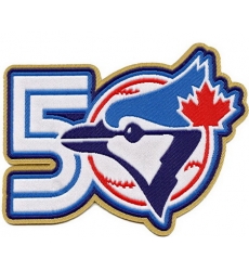 Men Toronto Blue Jays 50th Team Annivesary Patch Biaog