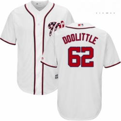 Mens Majestic Washington Nationals 62 Sean Doolittle Replica White Home Cool Base MLB Jersey 