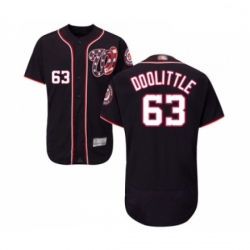 Mens Washington Nationals 63 Sean Doolittle Navy Blue Alternate Flex Base Authentic Collection Baseball Jersey