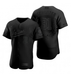 Nationals 31 Max Scherzer Black Nike Flexbase Fashion Jersey