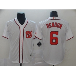 Nationals 6 Anthony Rendon White Cool Base Jersey