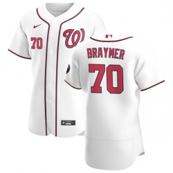 Washington Nationals 70 Ben Braymer Men Nike White Home 2020 Authentic Player MLB Jersey