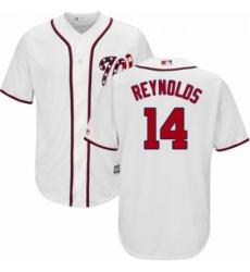 Youth Majestic Washington Nationals 14 Mark Reynolds Authentic White Home Cool Base MLB Jersey 