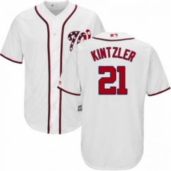 Youth Majestic Washington Nationals 21 Brandon Kintzler Authentic White Home Cool Base MLB Jersey 