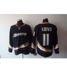 Anaheim Ducks 11 Saku Koivu Black Hockey Jersey