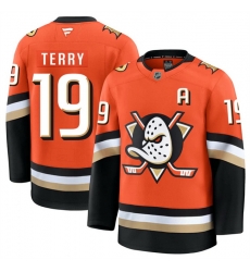 Men Anaheim Ducks  19 Troy Terry Orange 2026 Home Stitched Hockey Jersey