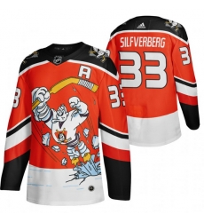 Men Anaheim Ducks 33 Jakob Silfverberg Red Adidas 2020 21 Reverse Retro Alternate NHL Jersey