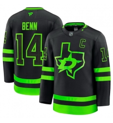 Men Dallas Stars 14 Jamie Benn Black 2024 25 Alternate Stitched Hockey Jersey