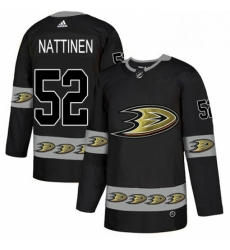 Mens Adidas Anaheim Ducks 52 Julius Nattinen Premier Black Team Logo Fashion NHL Jersey 