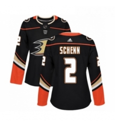 Womens Adidas Anaheim Ducks 2 Luke Schenn Premier Black Home NHL Jersey 